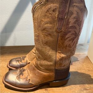 Lucchese Two-Tone Leather Heeled Boots